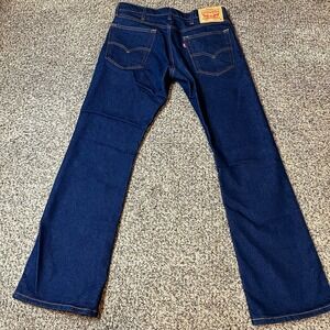 Levis Jeans Men 31x30 Blue 517 Bootcut Slim Fit Mid Rise Stretch Dark Wash Denim